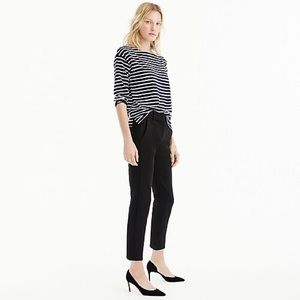 J.Crew Black Slim Crop Pant in Four-Way Stretch